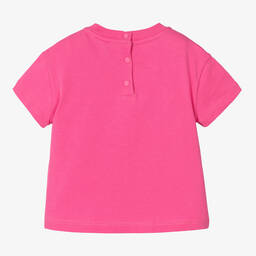 إEmporio Armani-تيشيرت أطفال بناتي قطن لون زهري فيوشيا | Childrensalon Outlet