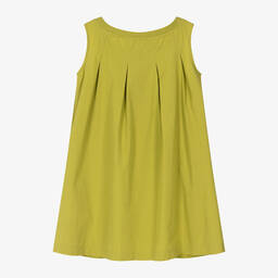 Emporio Armani-Girls Green Cotton  Dress | Childrensalon Outlet