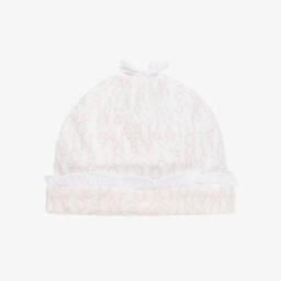 إEmporio Armani-قبعة قطن لون عاجي للمولودات | Childrensalon Outlet
