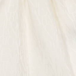 Emporio Armani-Girls Ivory Jacquard Monogram Dress | Childrensalon Outlet