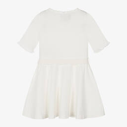 Emporio Armani-Кремовое трикотажное платье для девочек | Childrensalon Outlet