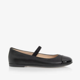 Emporio Armani-Girls Leather Ballet Flats | Childrensalon Outlet