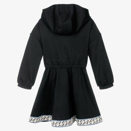 Emporio Armani-Girls Navy Blue Hooded Dress | Childrensalon Outlet