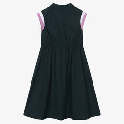 Emporio Armani-Длинное синее платье из хлопка | Childrensalon Outlet