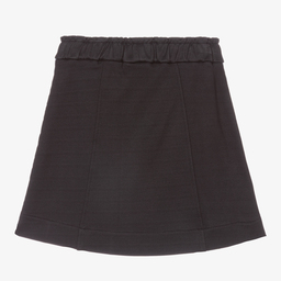 Emporio Armani-Girls Navy Blue Piqué Skirt | Childrensalon Outlet