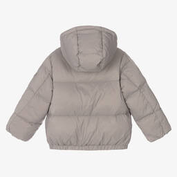 Emporio Armani-Серый пуховик для мальчиков | Childrensalon Outlet