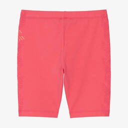 Emporio Armani-Розовые хлопковые велосипедные шорты Eagle для девочек | Childrensalon Outlet
