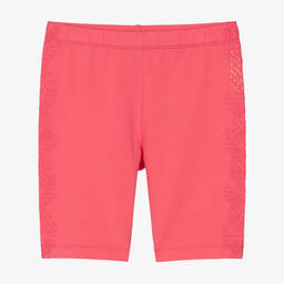 Emporio Armani-Розовые хлопковые велосипедные шорты Eagle для девочек | Childrensalon Outlet