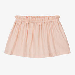Emporio Armani-Girls Pink Cotton Jacquard Skirt | Childrensalon Outlet