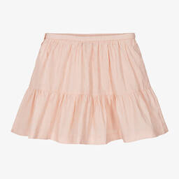 Emporio Armani-Girls Pink Cotton Jacquard Skirt | Childrensalon Outlet