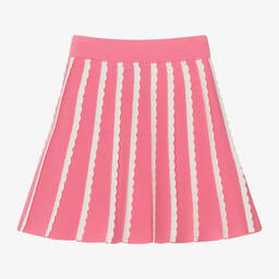 Emporio Armani-Girls Pink Cotton Knit Skirt | Childrensalon Outlet