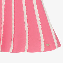 Emporio Armani-Girls Pink Cotton Knit Skirt | Childrensalon Outlet