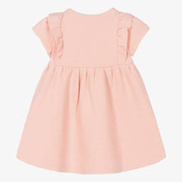 Emporio Armani-Розовое платье из вафельного хлопкового джерси | Childrensalon Outlet