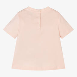 Emporio Armani-Розовая футболка из органического хлопка Eagle | Childrensalon Outlet