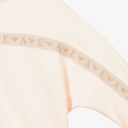 Emporio Armani-Girls Pink Hooded Zip-Up Top | Childrensalon Outlet
