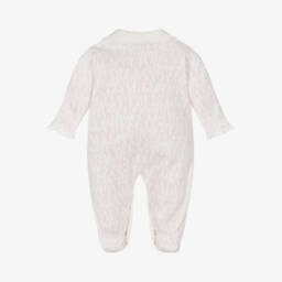 Emporio Armani-Girls Pink Logo Print Babygrow | Childrensalon Outlet