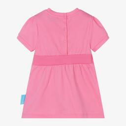 إEmporio Armani-فستان أطفال بناتي قطن عضوي لون زهري | Childrensalon Outlet