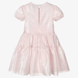 إمبوريو أرماني-فستان مزيج حرير لون زهري | Childrensalon Outlet