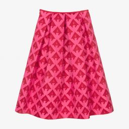 Emporio Armani-Girls Red & Pink Taffeta Skirt | Childrensalon Outlet