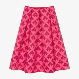 Emporio Armani-Girls Red & Pink Taffeta Skirt | Childrensalon Outlet