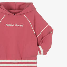 إمبوريو أرماني-هودي قطن لون زهري للبنات | Childrensalon Outlet