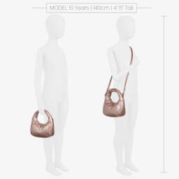 إمبوريو أرماني-حقيبة يد مبطنة لون زهري (22 سم) | Childrensalon Outlet