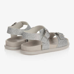 Emporio Armani-Серебристые сандалии с блестками | Childrensalon Outlet