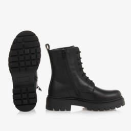 Emporio Armani-Girls Sleek Leather Ankle Boots | Childrensalon Outlet