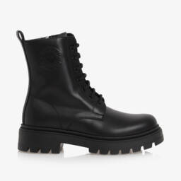 Emporio Armani-Girls Sleek Leather Ankle Boots | Childrensalon Outlet