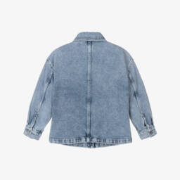 Emporio Armani-Girls Soft Denim Eagle Jacket | Childrensalon Outlet