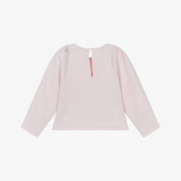 Emporio Armani-Girls Soft Pink Jersey Eagle Top | Childrensalon Outlet