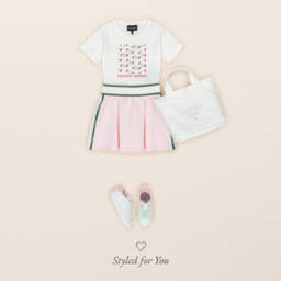 Emporio Armani-Спортивная юбка с розовой лентой для девочек | Childrensalon Outlet