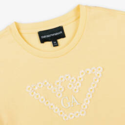 Emporio Armani-Girls Sunny Floral Eagle Tee | Childrensalon Outlet