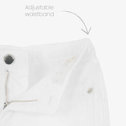 Emporio Armani-Girls White Denim Jeans | Childrensalon Outlet
