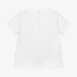 Emporio Armani-Girls White Handbags T-Shirt | Childrensalon Outlet