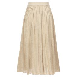 إEmporio Armani-تنورة ماكسي مزيج فيسكوزمحبوك لون ذهبي | Childrensalon Outlet