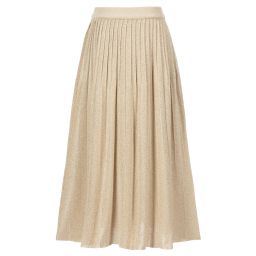 إEmporio Armani-تنورة ماكسي مزيج فيسكوزمحبوك لون ذهبي | Childrensalon Outlet