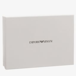 Emporio Armani-Grey Velour Blanket (76cm) | Childrensalon Outlet