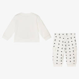 Emporio Armani-Ivory Cotton Baby Tracksuit | Childrensalon Outlet