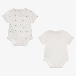 إمبوريو أرماني-أوفرول بادي قطن لون عاجي للأطفال (عدد 2) | Childrensalon Outlet