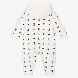 Emporio Armani-Кремовый хлопковый ромпер | Childrensalon Outlet