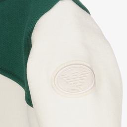 Emporio Armani-Кремовый хлопковый топ на молнии | Childrensalon Outlet