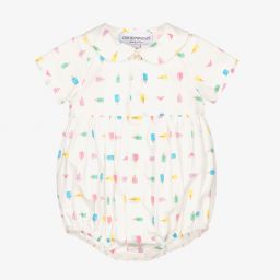 Emporio Armani-Ivory Ice Cream Logo Shortie | Childrensalon Outlet