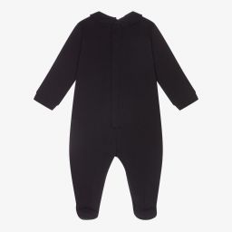 Emporio Armani-Navy Blue Eagle Logo Babysuit | Childrensalon Outlet