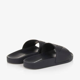 إمبوريو أرماني-شبشب سلايدر بطبعة النسر لون كحلي | Childrensalon Outlet