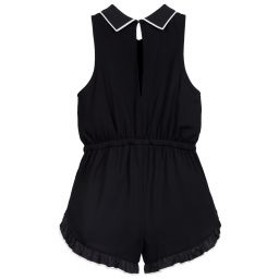 Emporio Armani-Navy Blue Polo Collar Playsuit | Childrensalon Outlet