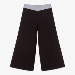 Emporio Armani-Navy Blue Wide Leg Trousers | Childrensalon Outlet