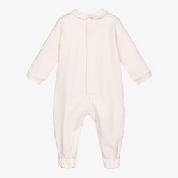 Emporio Armani-Pink Eagle Logo Babysuit | Childrensalon Outlet