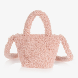 Emporio Armani-Pink Teddy Fleece Bag (28cm) | Childrensalon Outlet