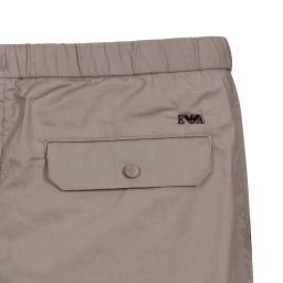 Emporio Armani-Teen Beige Logo Bermuda Shorts | Childrensalon Outlet